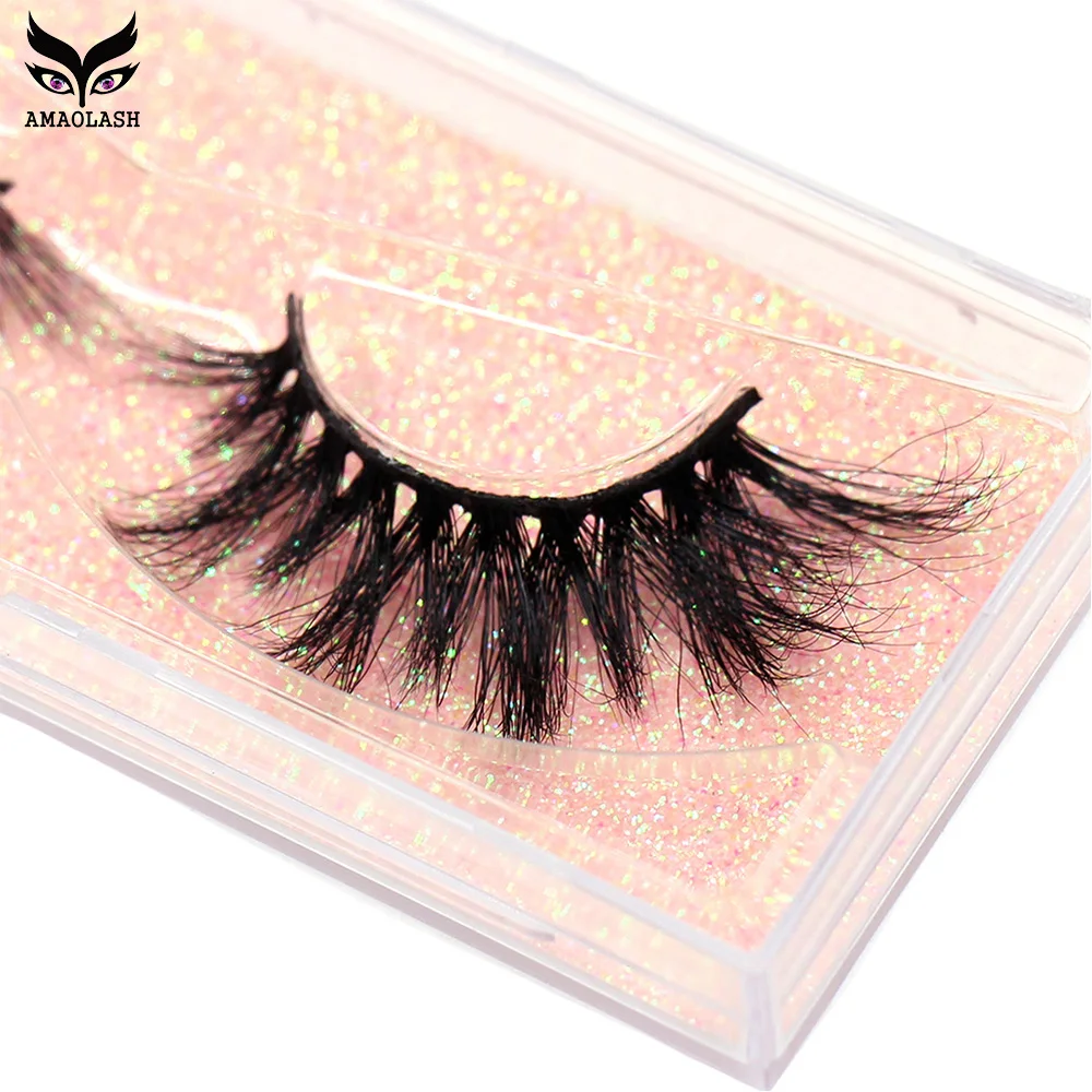 AMAOLASH Makeup 5D Mink Eyelashes Long Lasting Mink Lashes Natural Dramatic Volume Eyelashes Extension Thick Long Soft Lashes