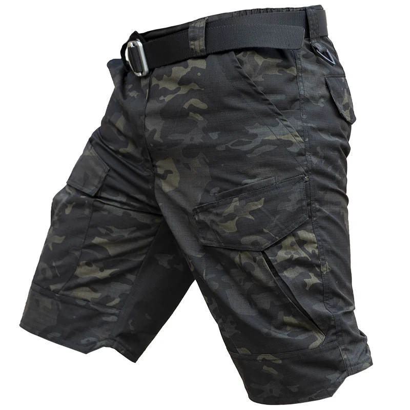 Summer Shorts Tactical Multi-pocket Hiking Cargo Shorts Men\'s Outdoor Sports Travel Camping Fishing Waterproof Shorts