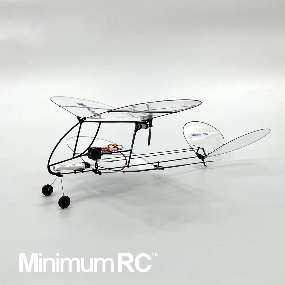 MinimumRC Shrimp V2 Biplane Ultra-light aircraft carbon fiber remote control glider indoor fixed wing three-way model aircraft