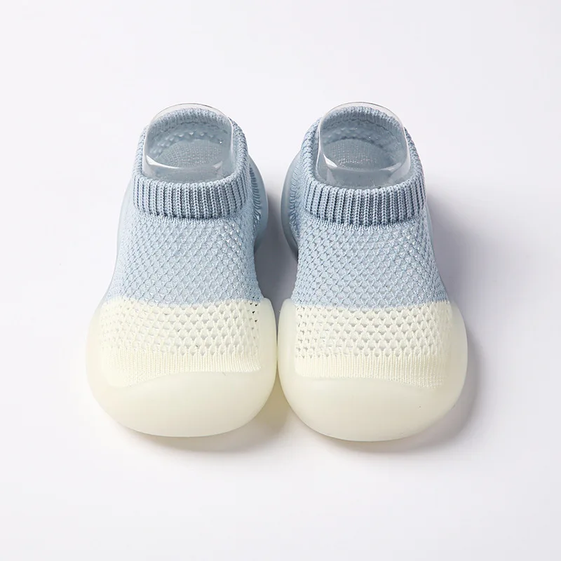 Babyschuhe, Lauflernschuhe, bequem, für Jungen und Mädchen, Kinder, Gummi, weiche, rutschfeste Sohle, Bodenschuhe, Strickstiefeletten – Detail 23