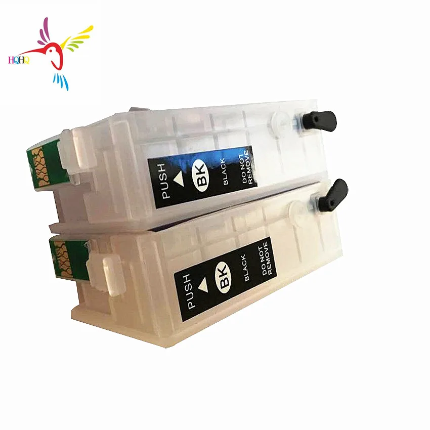 2pcs/Set T1371 Black Refill Ink Cartridge for Epson K100/K200/101 Printer Refillable with Permanent Chip