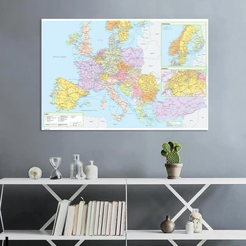 150*100 cm l'europa mappa del percorso di trasporto con dettagli tela Non tessuta pittura Poster da parete decorazioni per la casa materiale scolastico