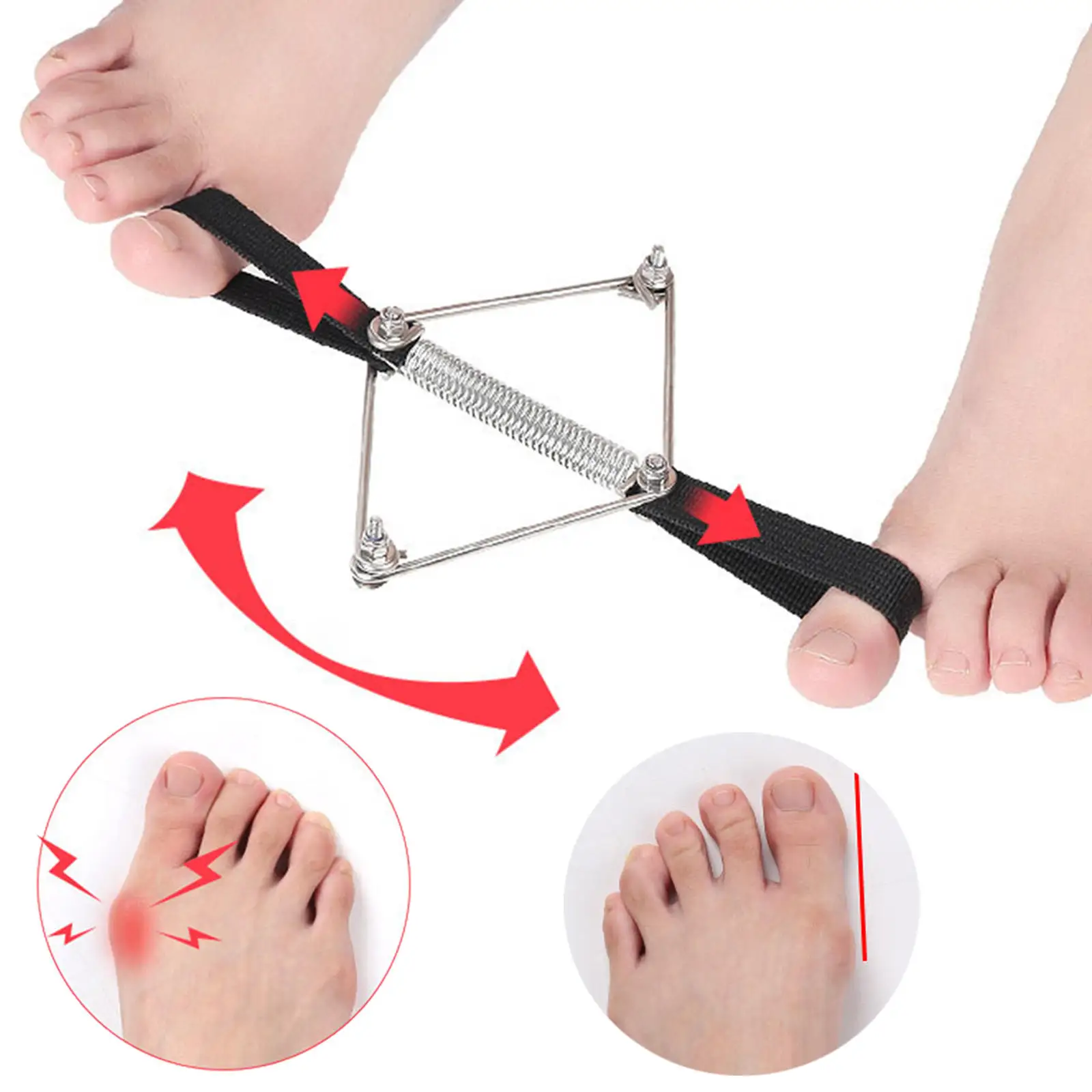 Bunion Corrector Elastic Toe Straightener Toe Exerciser for Hammer Toes Yoga Wellness Use for Women Men Use Pilates Method