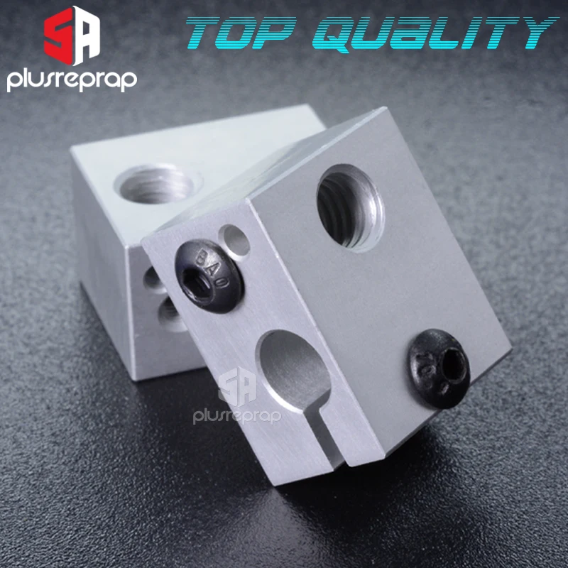 3D Printer Accessories Heated Block MK7 MK8 MK10 CR10 V5 V6 Volcano Vyper Kobra Print Head MQ Extruder J-head Aluminum Block