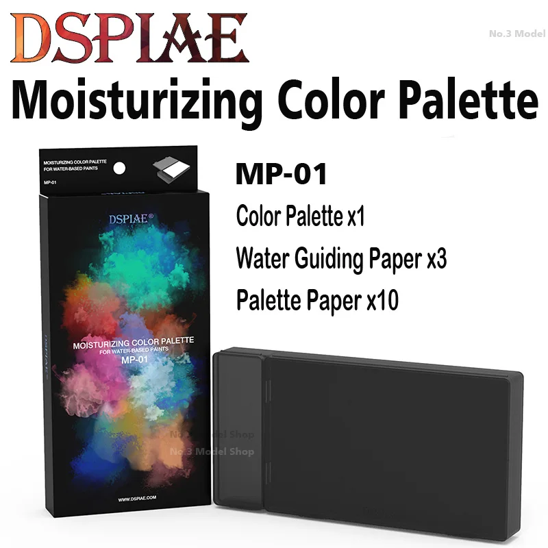 DSPIAE Hand-Painted Paint Moisturizing Palette Water-based Paints Water Guiding Paper Models Models Making Hobby Modeling Tools