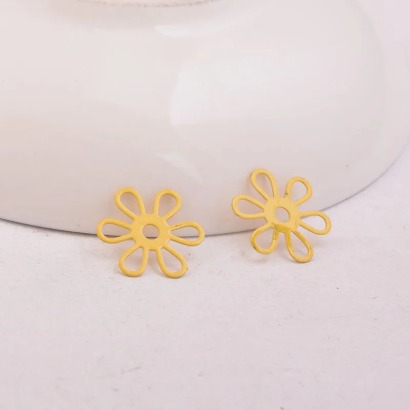 50 Stück AC10911 15mm Blumen-Filigran-Anhänger DIY Schmuck Halskette – Detail 7