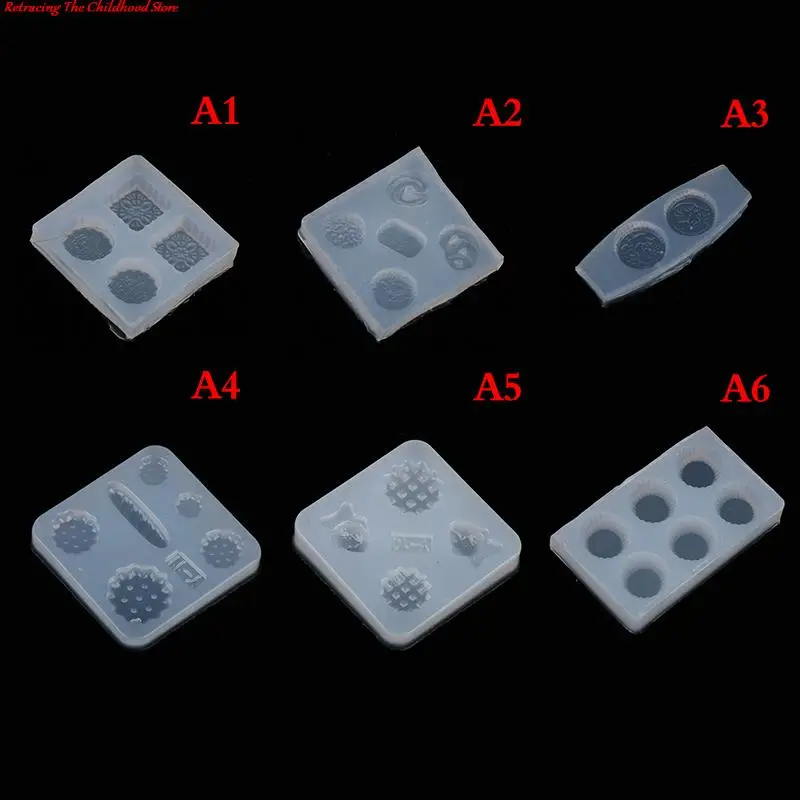 1:12 Scale Miniature Dollhouse Mini Pastry Biscuit Cookie Cake Bread Mold Diy Clay Food Play Silicone Mold Accessories