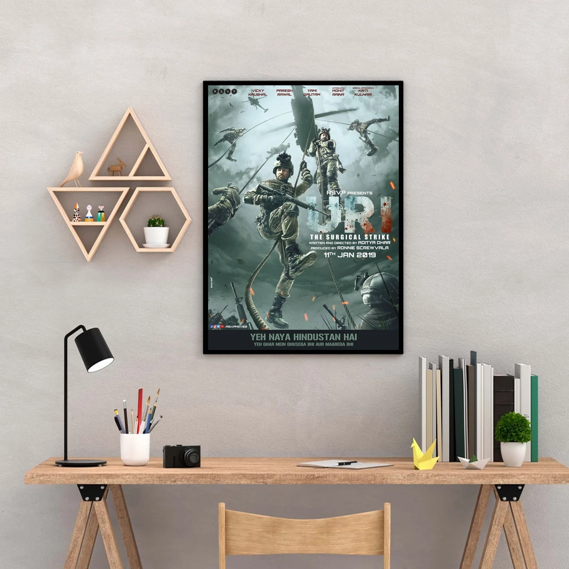 Uri The Surgical Strike Movie Poster Canvas Print Home Decoration Wall Painting ( No Frame )