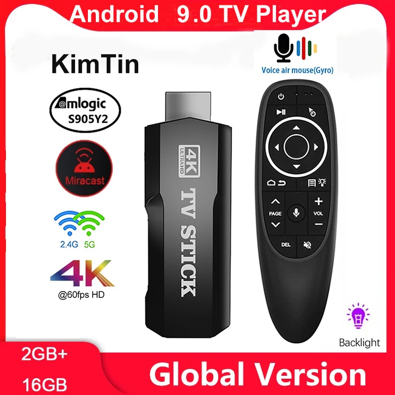 

X96S 4K Android 9.0 Tv Stick Amlogic S905Y2 Quad Core LPDDR4 2GB 16G Mini PC 2.4G 5G Wifi BT4.2 1080P HD Miracast TV Dongle BD05