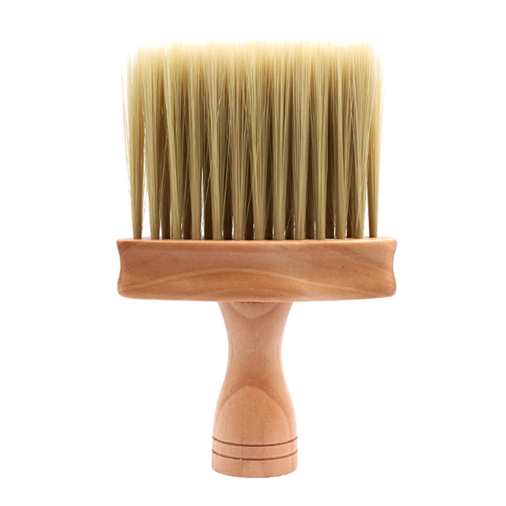 1 Piece Neck Powder Brush Professional Neck Brush With Wooden Handle Salon Stylist Hair Cut Hairdressing Housheold Cleaning