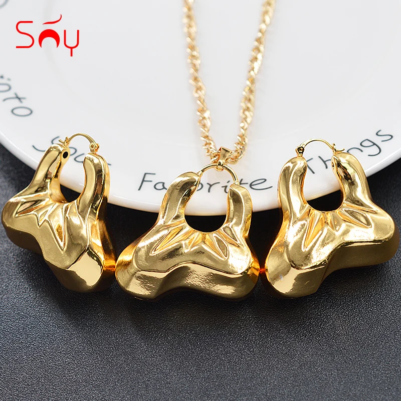 

Sunny Jewelry Fashion Jewelry Copper Jewelry Sets For Women 2021 New Design Necklace Earrings Pendant High Quality Trendy Gift