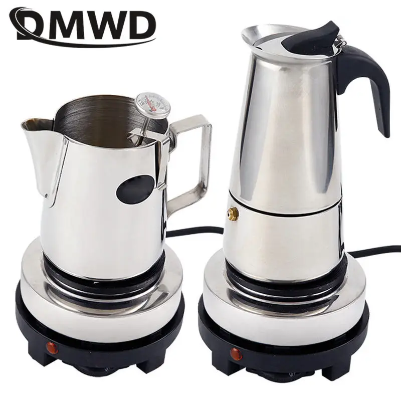 DMWD Moka pot coffee dedicated heating plate milk heater Small electric stove Power adjustable temperature control furnace