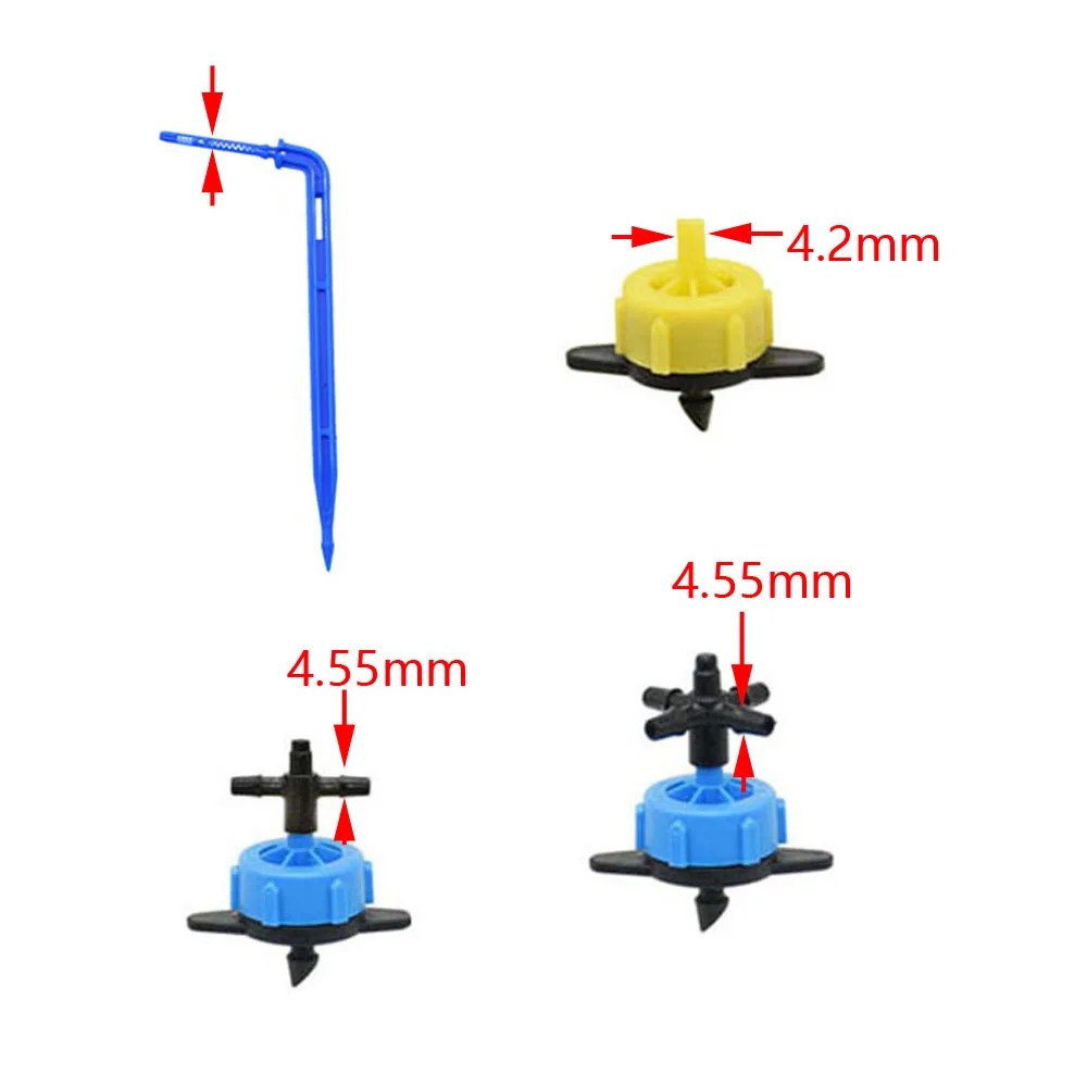 분재 거미 분배용 드롭 관개 시스템, 2/4 방향 물 스플리터 포함, 2/4/8 L/H, 꾸준한 흐름 드리퍼, 화살표 드로퍼