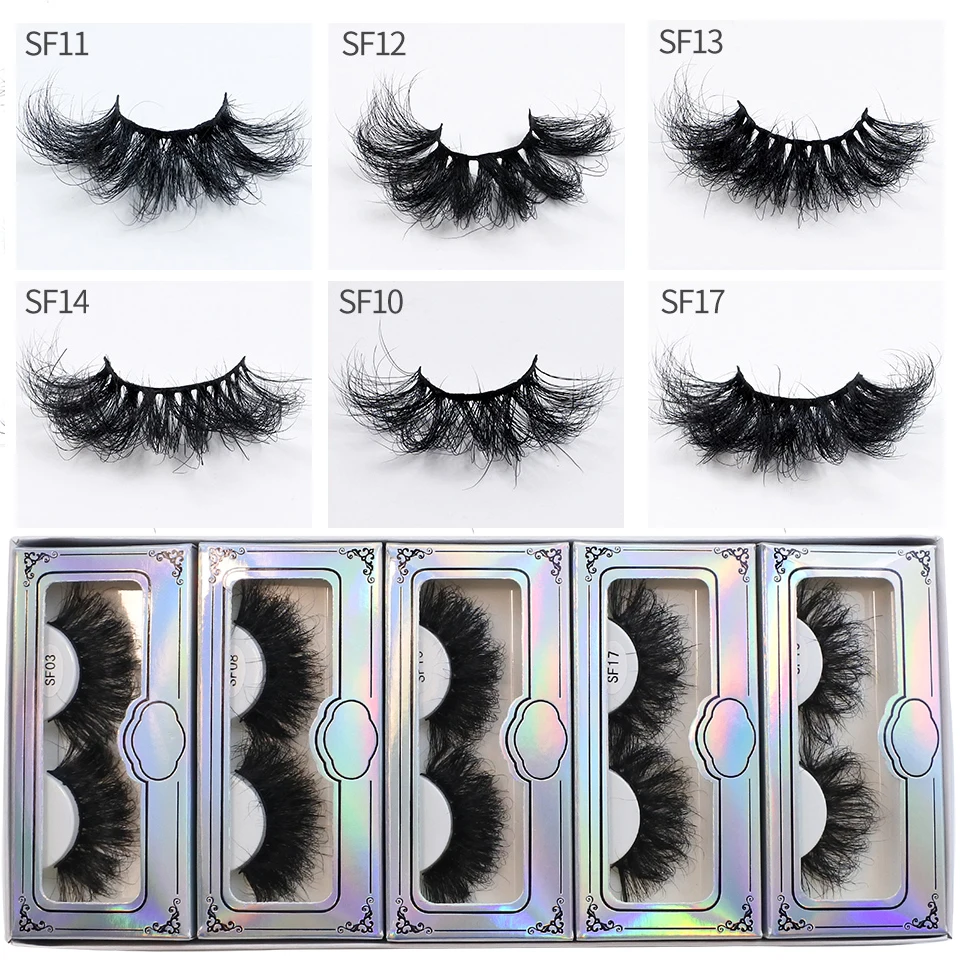 الرموش الصناعية تمديد المورد 25 مللي متر بالحجم الكامل رقيق جلدة اليدوية رموش بالمنك بالجملة