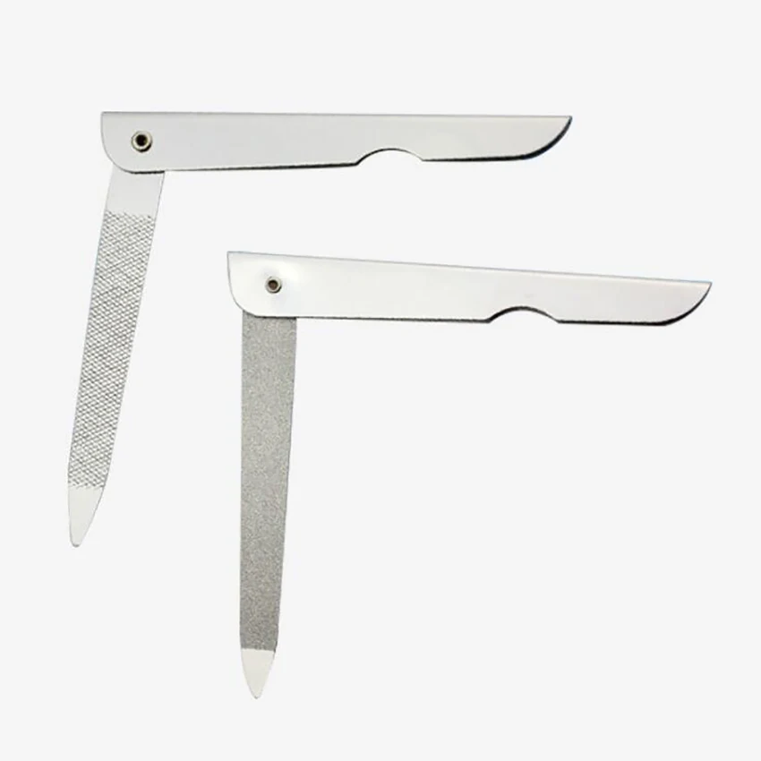 Gấp Gọn Dũa Móng Tay Cho Poly Móng Gel Kéo Dài Và Acrylic Móng Tay Đánh Bóng Bộ Đệm Thép Không Gỉ Có Thể Rửa Móng Tay Tập Tin Dụng Cụ