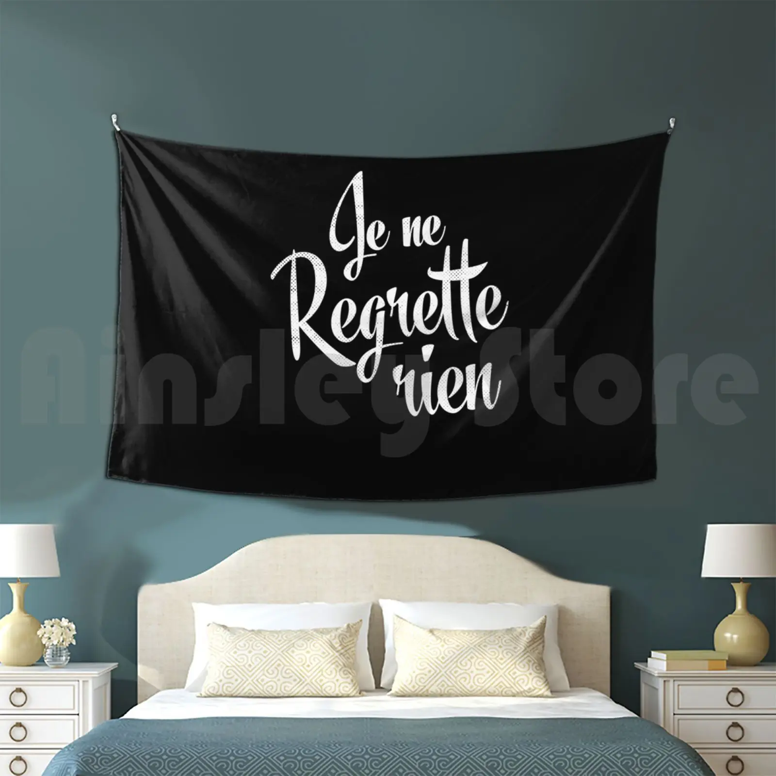 I Regret Nothing French Je Ne Regrette Rien Customized Tapestry French France Paris No Regrets Fresh