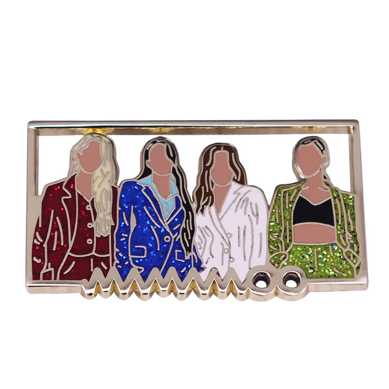 Korea MAMAMOO Cartoon Metal Brooch Music Enamel Pins Send Friend Fans Boutique Medal Gift Creativity Badges