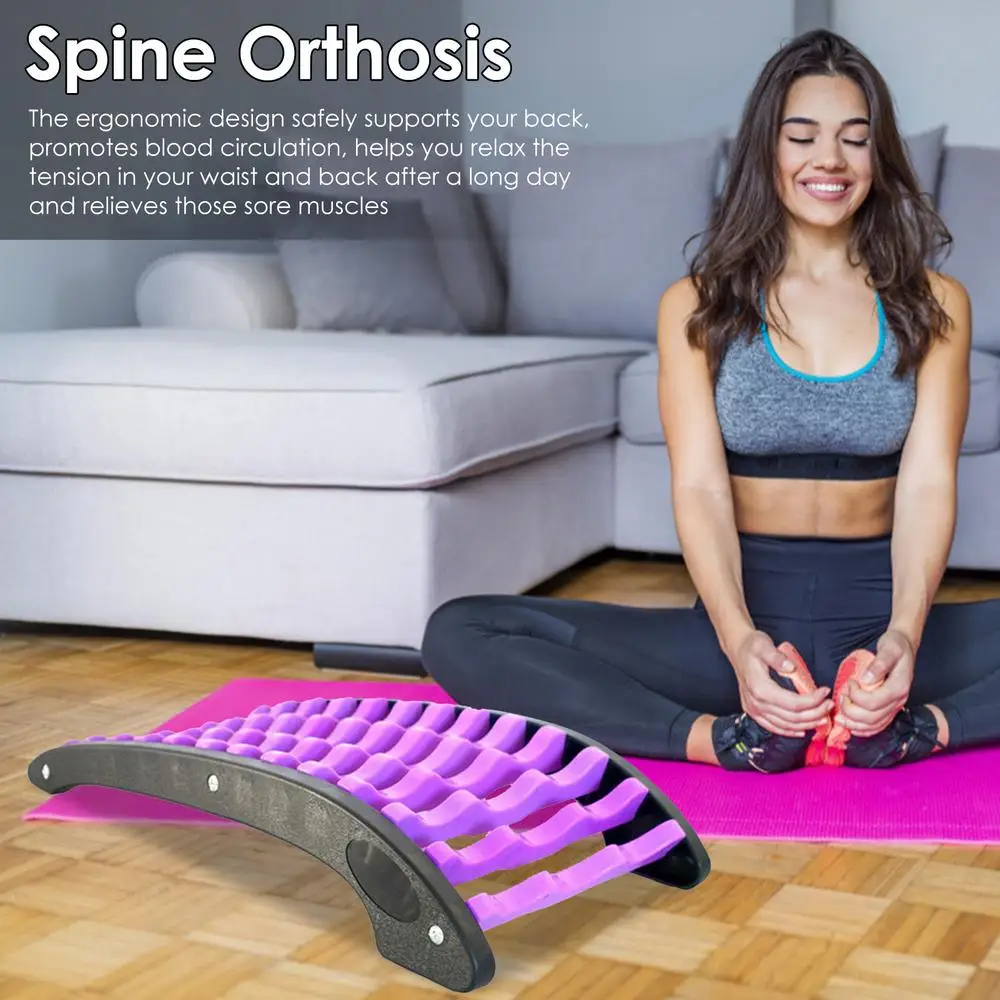 Back Massager Stretcher Lumbar Support Relaxation Stretch Equipment Spinal Orthosis Spine Pain Relief Home Fitness Massage Tools