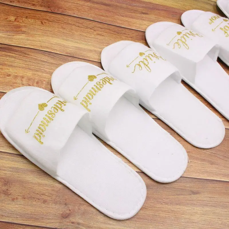 Bridal Wedding Slippers Bride Pajamas Party Hotel Disposable Slipper new