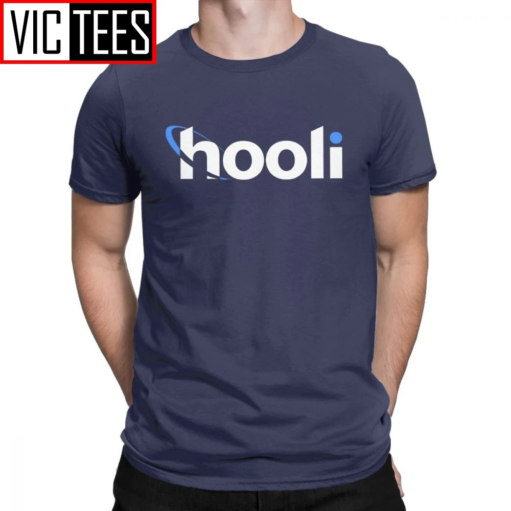 Hooli Logo Silicon Valley T-Shirts Men Aviato Geek Tv Nerd Richard Humor 100% Cotton Tee Short Sleeve T Shirt Idea Tops