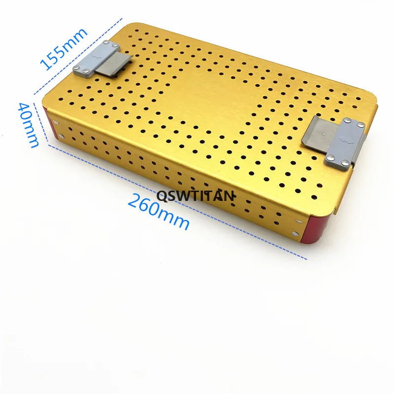 Disinfection Box Sterilization Tray Box Double Layer Surgical Autoclavable Surgery with Silicone Pad Ophthalmic Instruments