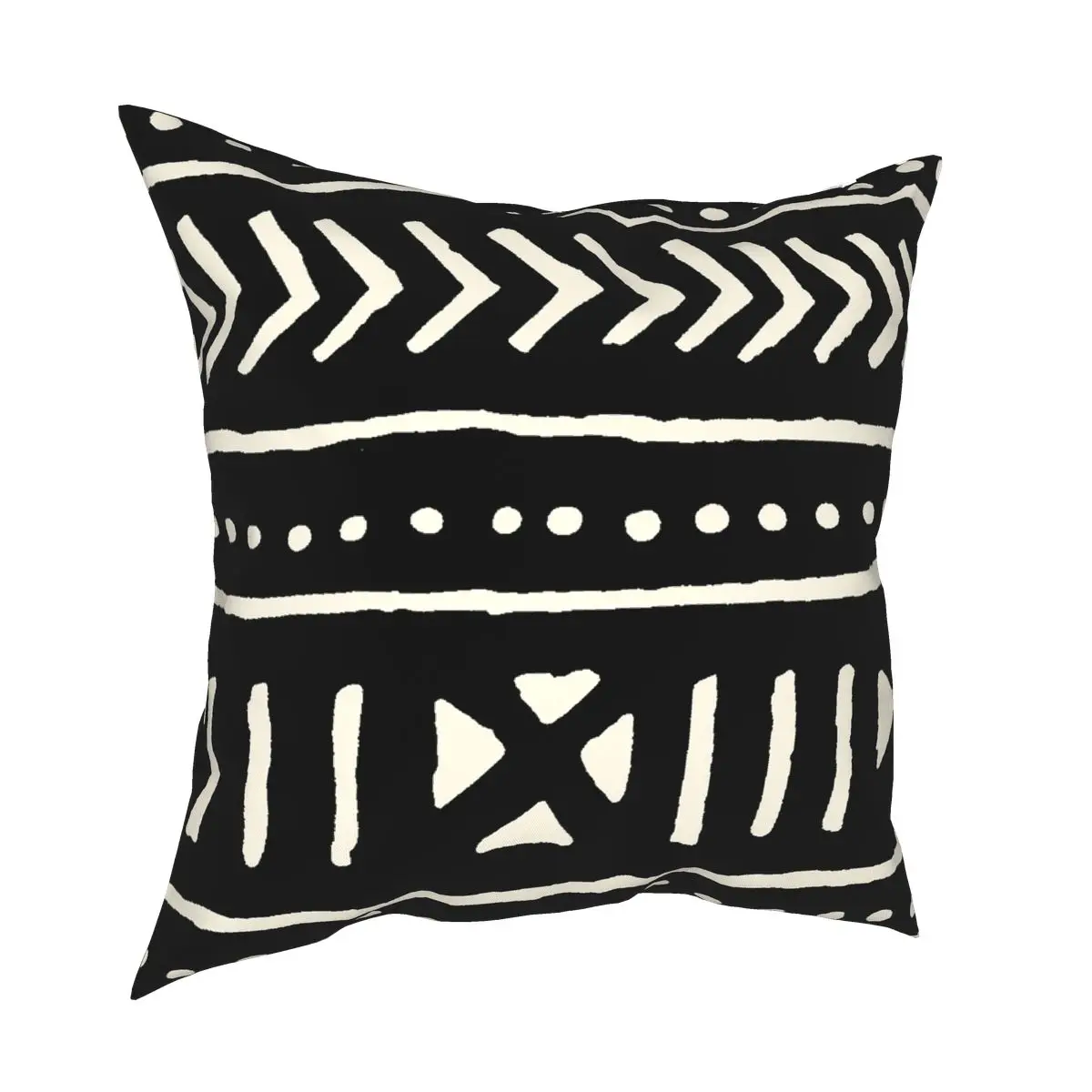 African Mud Cloth Square Pillowcase Polyester Printed Zipper Decorative Pillow Case Bed Cushion Cover 45*45cm