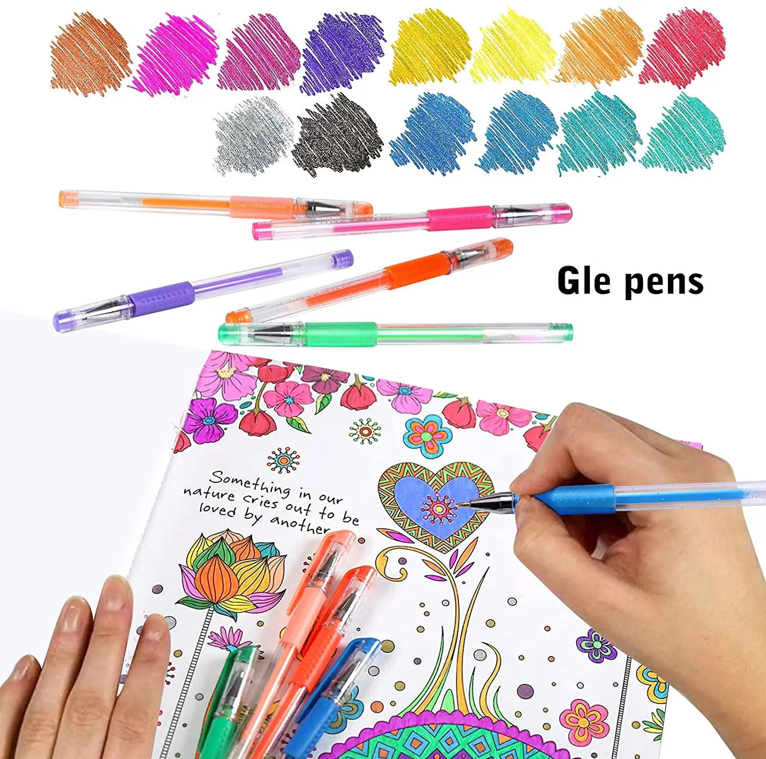 Ensemble de stylos gel à pointe fine avec sac en toile pour enfants et adultes, stylos à paillettes, nettoyage de coloration, 120 couleurs, 120 pilules quotidiennes