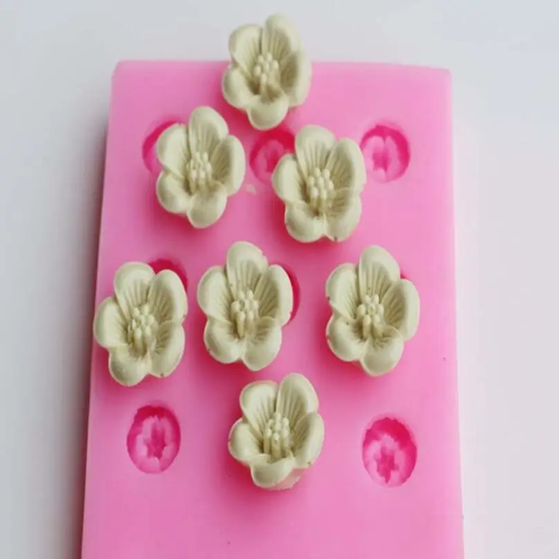 DIY Silicone mold small flower mold cake sugar turning mold Chocolate Mold aromatherapy gypsum mold