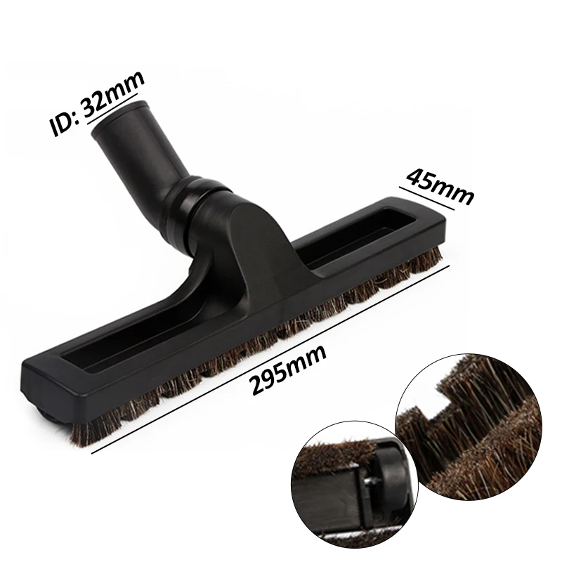 Universal Vacuum Cleaner Brush Nozzle 32 & 35mm Brush Head Cleaning Tool Long Flexible Flat Slim Suction Nozzle Head For Bed