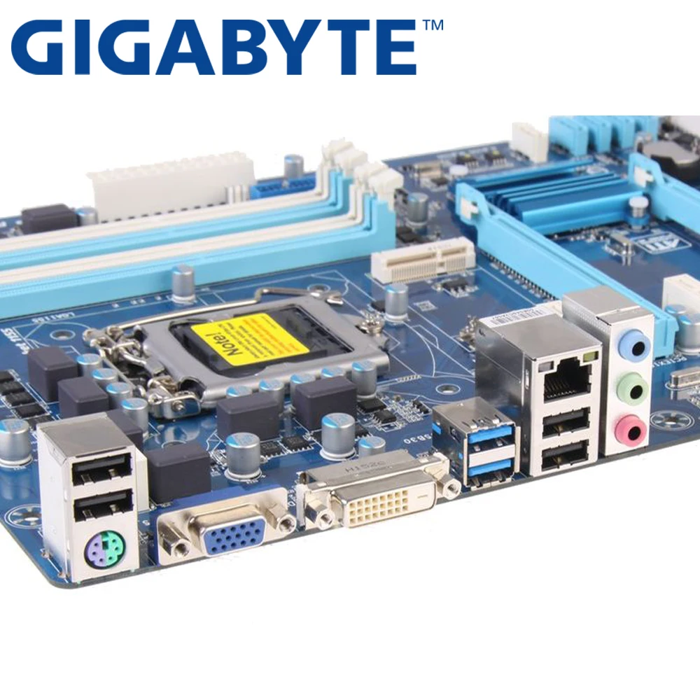 ด้านบนกิกะไบต์ GA-B75-D3V เดสก์ท็อปเมนบอร์ด B75ซ็อกเก็ต LGA 1155 i3 i7 i5 DDR3 32G ATX UEFI BIOS B75-D3V ของแท้ที่ใช้