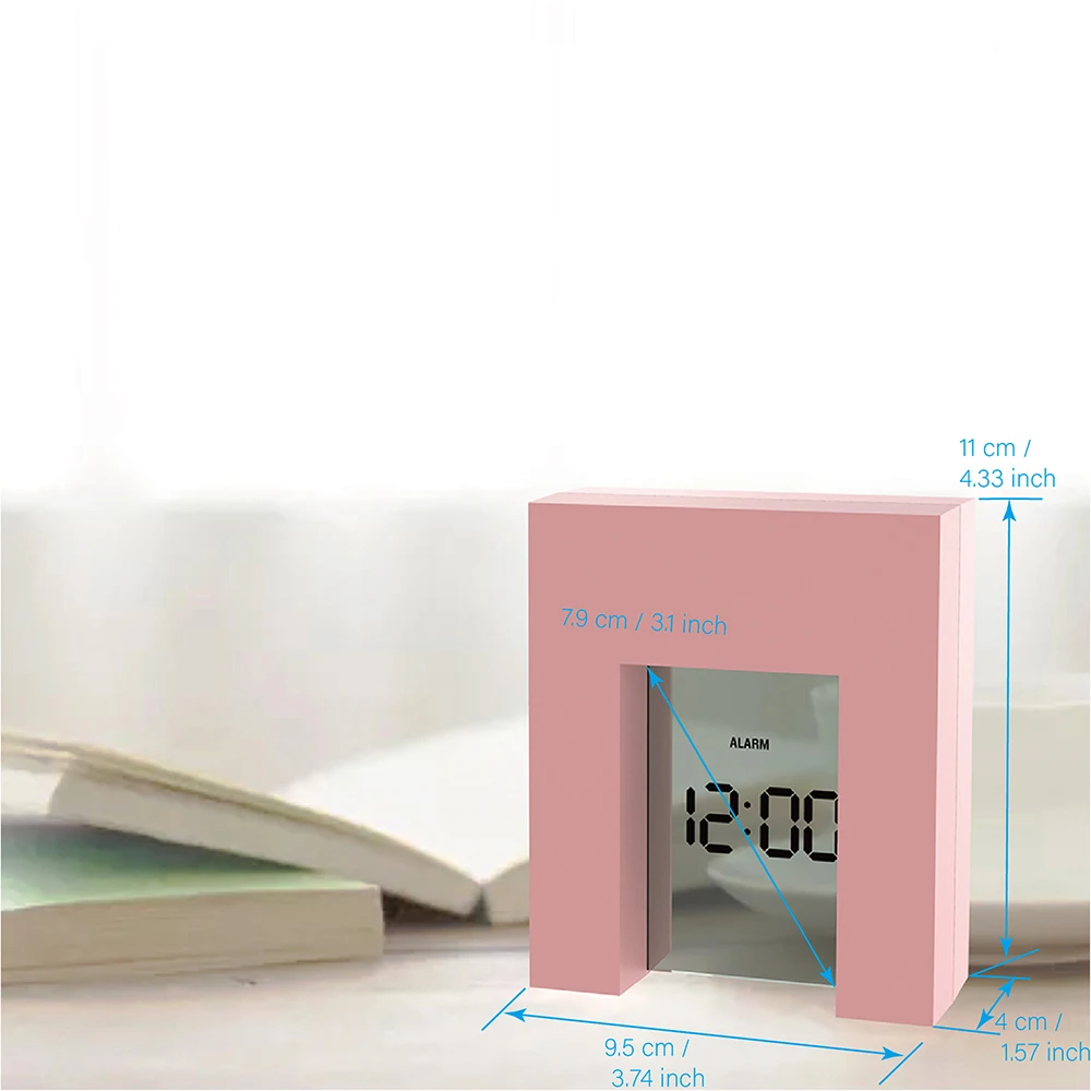 Digitale Kalender Wekker Met Indoor Thermometer & Countdown Timer Elektronische Vierkante Nachtkastje Horloge Modern Design