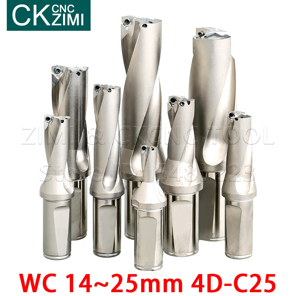 Wc-furadeira 4d u 14 14.5 15 15.5 16 16.5 17 17.5 18 18.5 19 19.5 20 20.5 21 21.5 22 22.5 23 24 23.5 25 mm Inserção Wcmx Wcmt