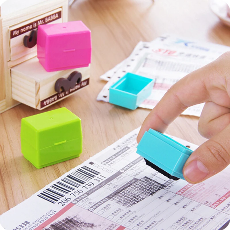 Guard Your ID Roller Stamp Self Inking Stamp Messy Code Security Office Confidentiality Confidential Seal Theft Protection Code