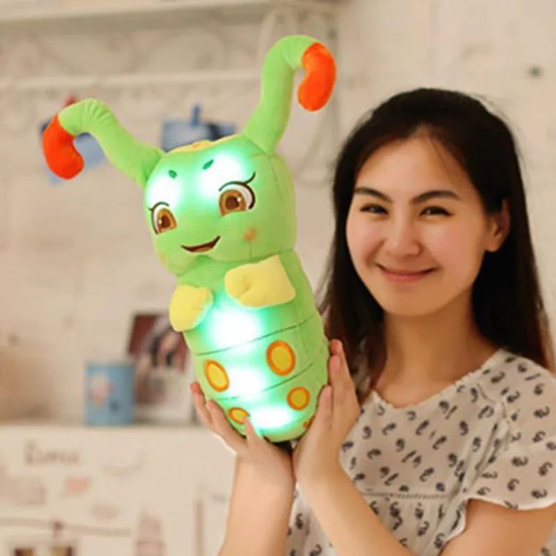 Juguetes interactivos eléctricos para niños, muñeco de peluche suave brillante y parlante, simulación luminosa, Animal de peluche, regalos de cumpleaños