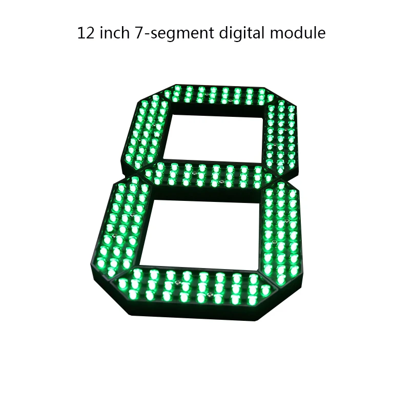 Imagem -02 - Waterproof Digital Led Display Número Módulo Destaque ao ar Livre Preço Tempo Temperatura Número 12 Segmentos