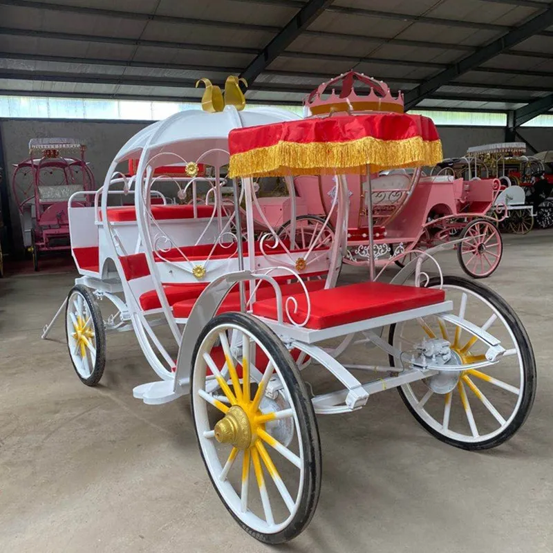 Wedding Pumpkin Prinss Horse Carriage With Electric Power For Sale European Style Luxury Horse Drawn Carts Dutch