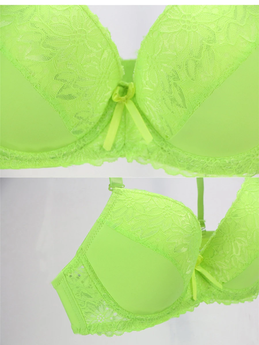 Nouvelle-lencería Sexy DE encaje sin costuras para mujer, lencería DE talla grande, Tanga DE copa DE realce ahuecada, conjunto DE sujetadores, ropa