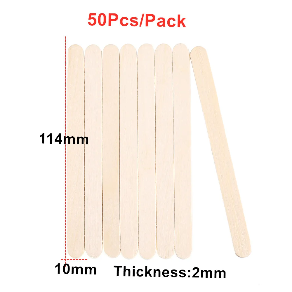 50-150 Stück Silikonformen für Epoxidharz-Schmuckherstellung, Natürliche Holz-Pop-Sticks, Eiscreme-Bastelzubehör, Eisstiele – Detail 4
