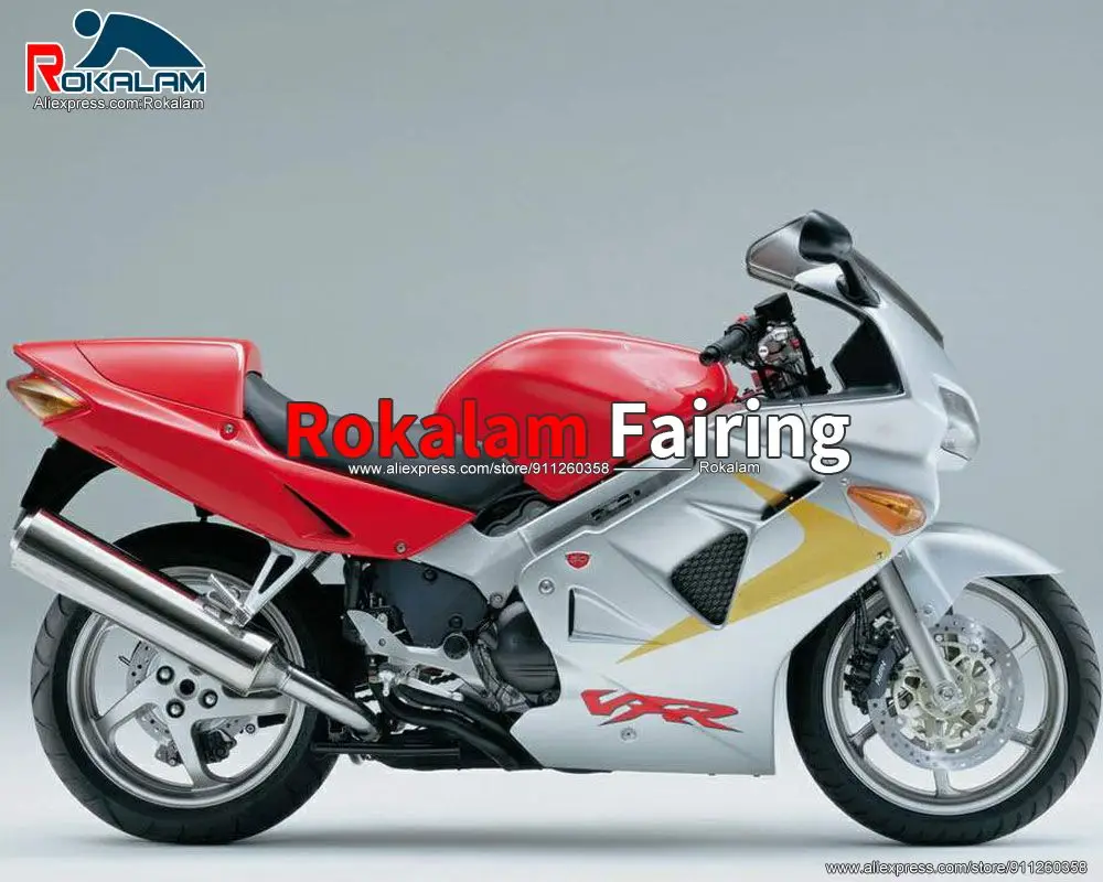 

Обтекатель послепродажного обслуживания для Honda VFR800 98 99 00 01 VFR 800 1998 1999 2000 2001 комплекты красных серебряных чехлов для мотоциклов