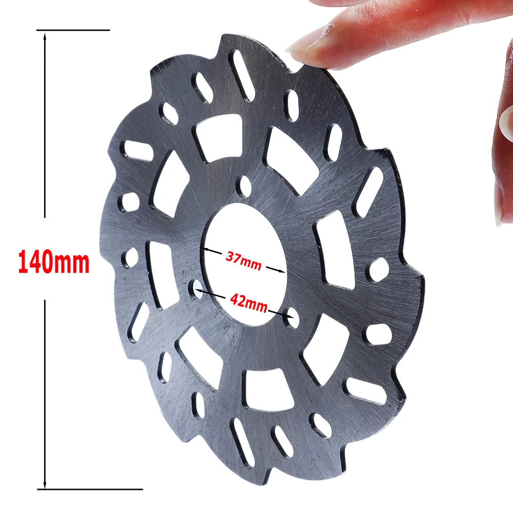 140mm Brake Disc Rotor Pad for Electric Scooter Stainless Steel 3 Hole 37mm Inner Diameter E-scooter Brake Disc Rotor Bike Parts