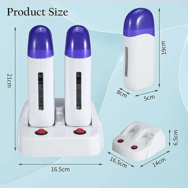 Wachs rolle auf Wachs heizung doppelte elektrische Enthaarung tragbare Wachs wärmer Haaren tfernungs maschine Home Wachs maschine für die Reise nach Hause