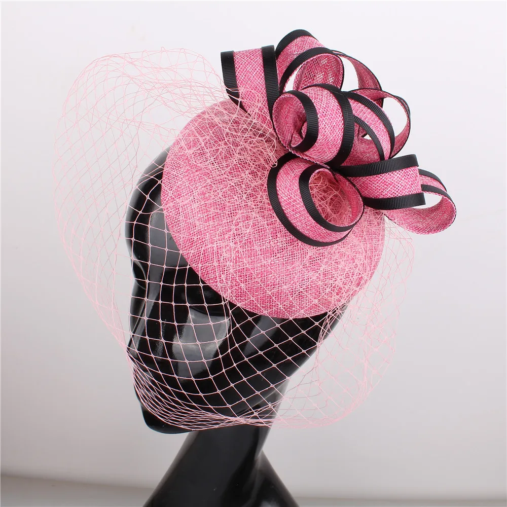 Elegant Bride Wedding Mesh Fascinator Hat Women Ladies Pccasion Veils Millinery Hat Chic Attractive Headwear Formal Fedora Cap