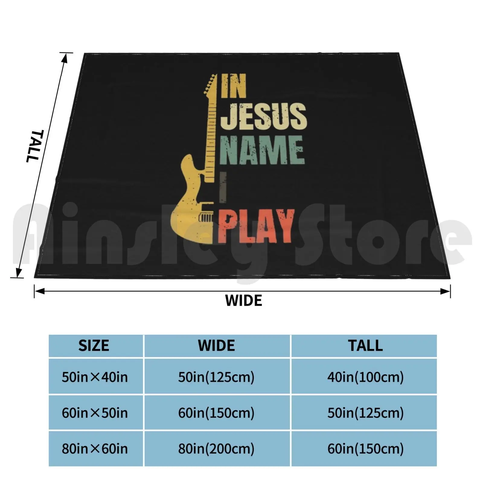 In Jesus Name I Play Blanket Fashion Custom Guitar Jesus Guitar Quote Guitar Quotes Guitar Saying Electric
