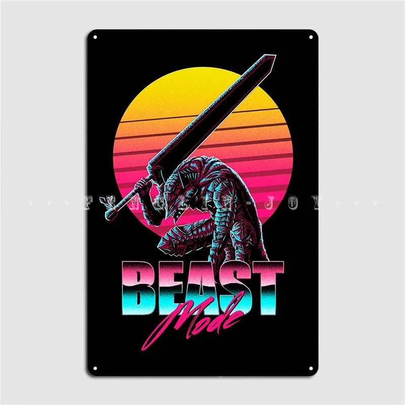 Beast Mode Metal Sign Painting Décor Design Living Room Wall Pub Tin Sign Posters