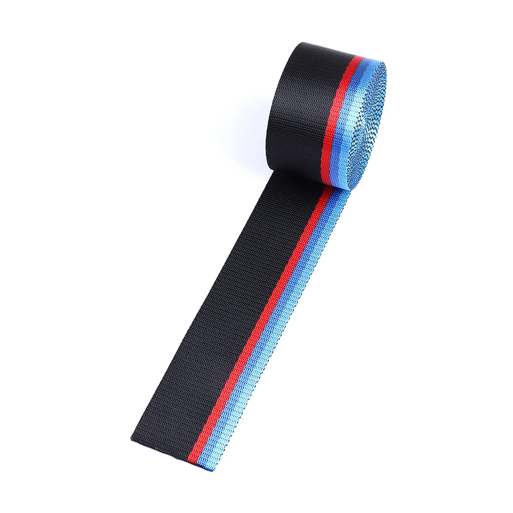 2inch Seat Belt M Style Strip Racing Harness Ribbon Auto Safety Webbing Blue Red For BMW e36 e46 e90 e39 Lenght 3.8 Meter/roll