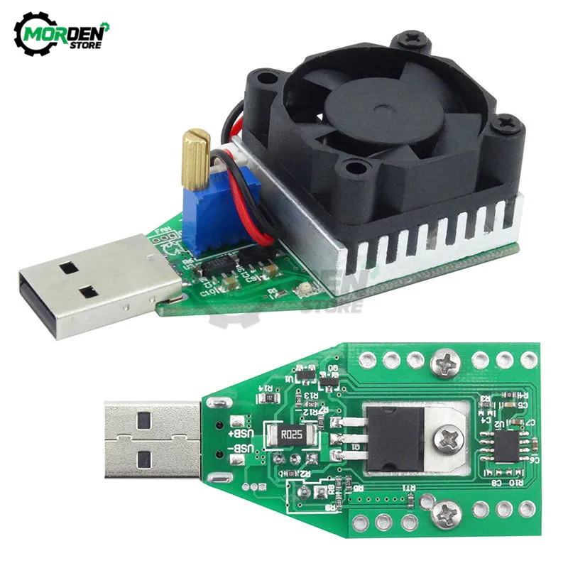 DC 3.7-13V 15W Discharge Capacity Battery Tester USB Industrial Electronic Test Load Resistor with Fan Adjustable Current Module