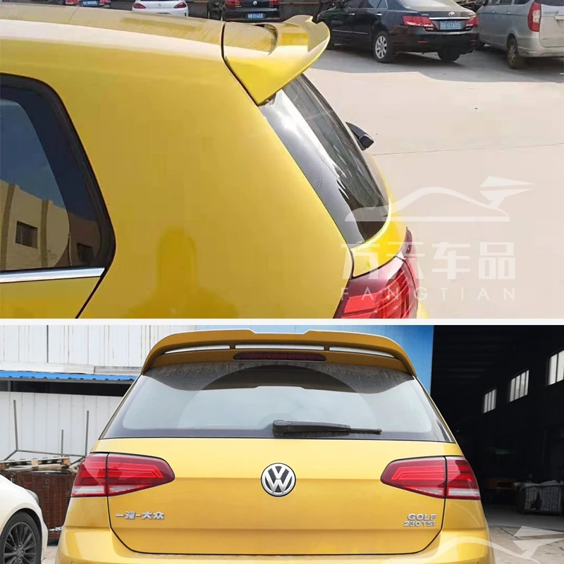 For Volkswagen GOLF MK7 Spoiler 2014-2018 R-LINE spoiler High Quality ABS Material Car Rear Wing Primer Color Rear Spoiler