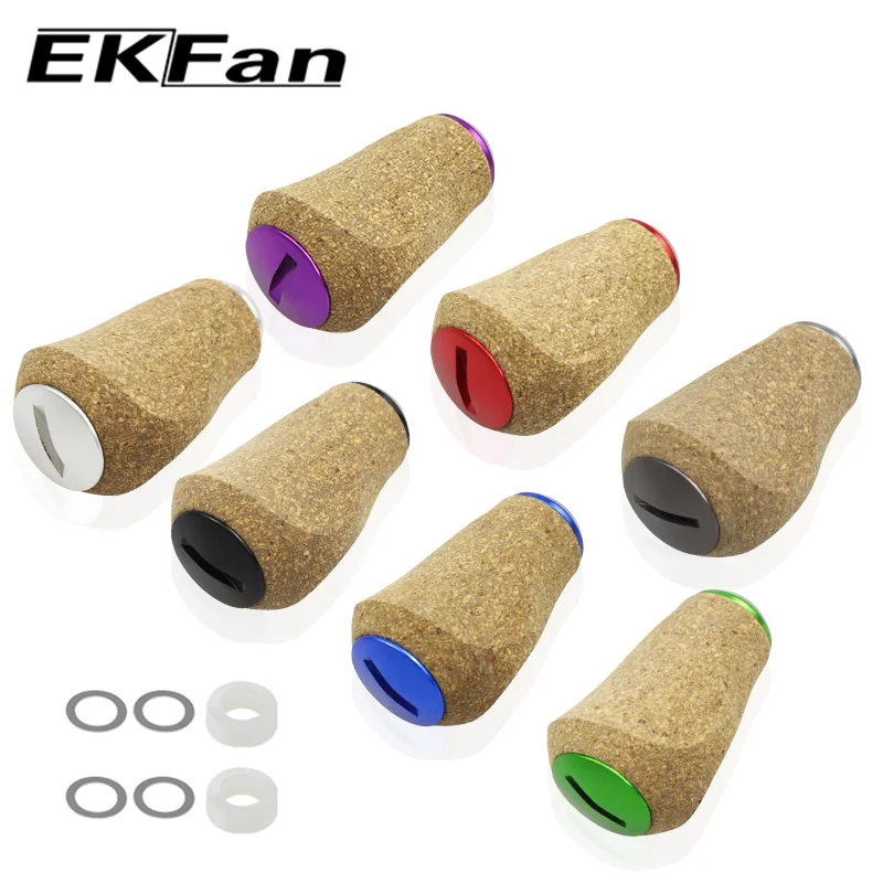 EKfan For DAI&SHI New Fishing Reel Handle Knob Soft Wooden Knob Reel fishing DIY Handle Accessory