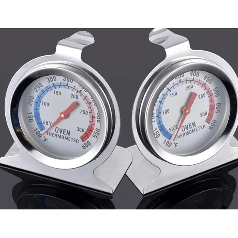 Food Meat Temperature Stand Up Dial Oven Thermometer Stainless Steel Gauge Gage Large Diameter Dial Kitchen Baking Supplies