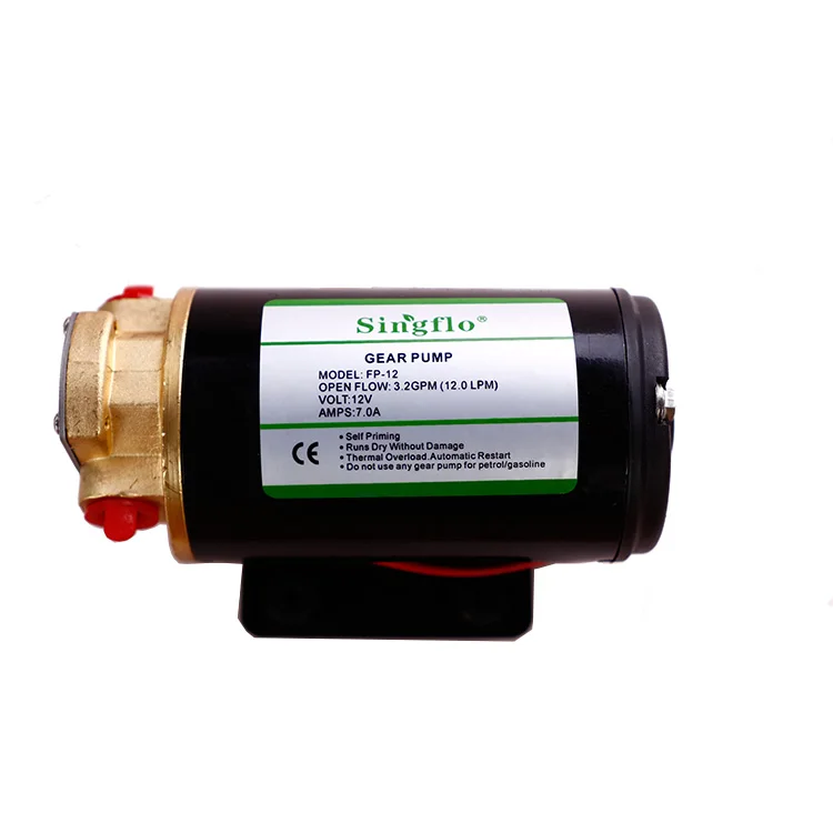 Singflo FP-12 14lpm 12v dc olio combustibile centrifuga micro ingranaggi pompa olio